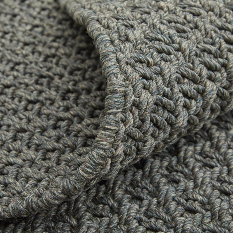 8' X 10' Green Hand Woven Area Rug