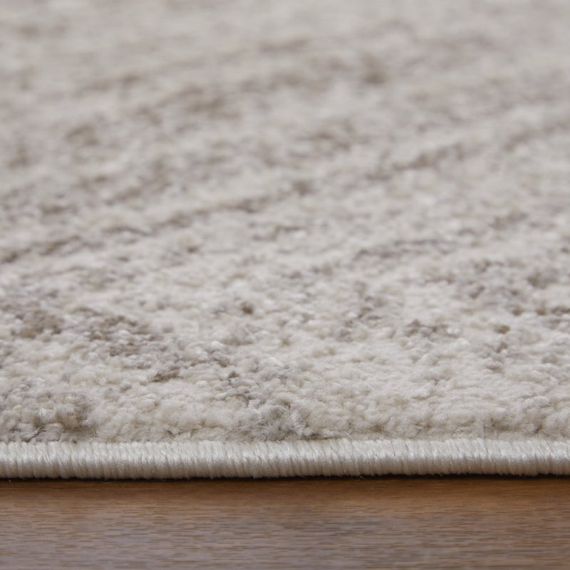 4' X 6' Ivory and Brown Geometric Power Loom Area Rug