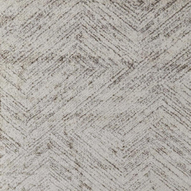 4' X 6' Ivory and Brown Geometric Power Loom Area Rug