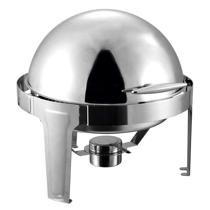 19" Silver Stainless Steel Chafing Dish With Stand