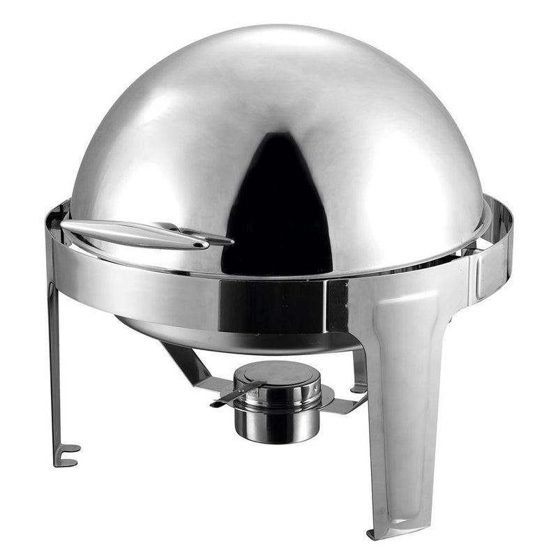 19" Silver Stainless Steel Chafing Dish With Stand