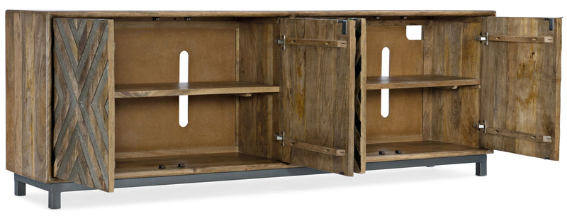 Home Accent - 4-Door Entertainment Console - Light Brown