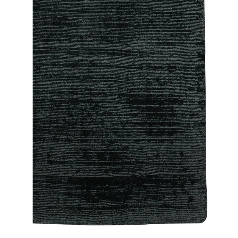 2' X 3' Charcoal And Black Abstract Hand Woven Area Rug