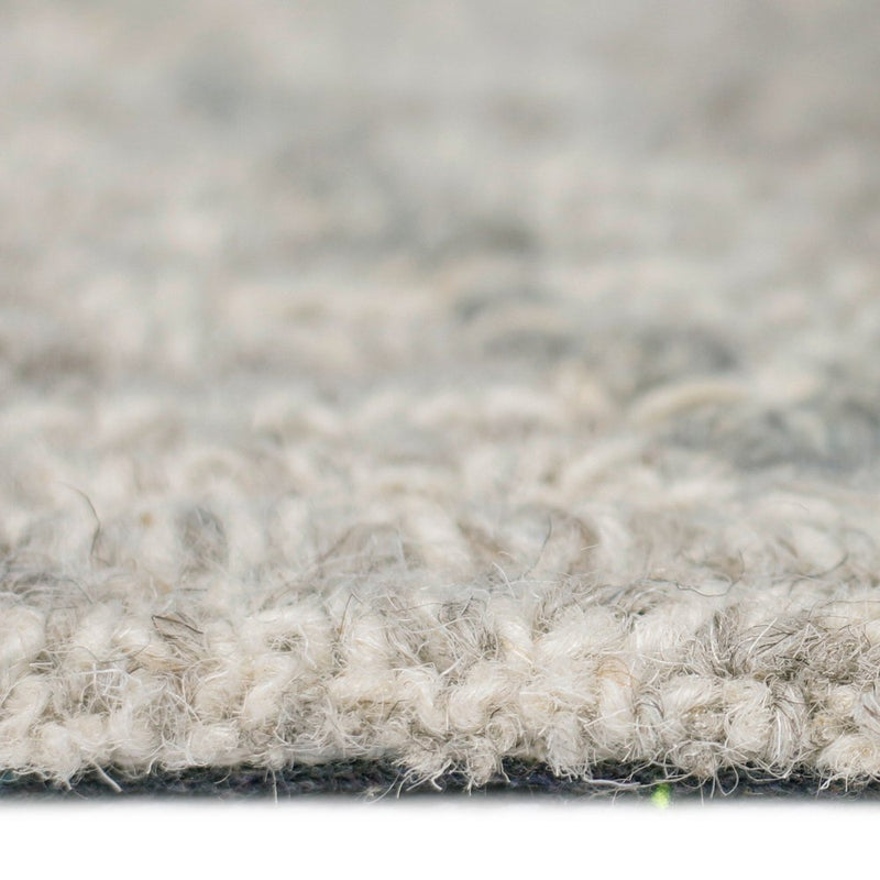 5' X 8' Gray And Ivory Wool Southwestern Hand Hooked Area Rug