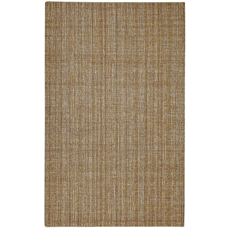 2' X 3' Ivory And Rust Wool Striped Hand Tufted Area Rug