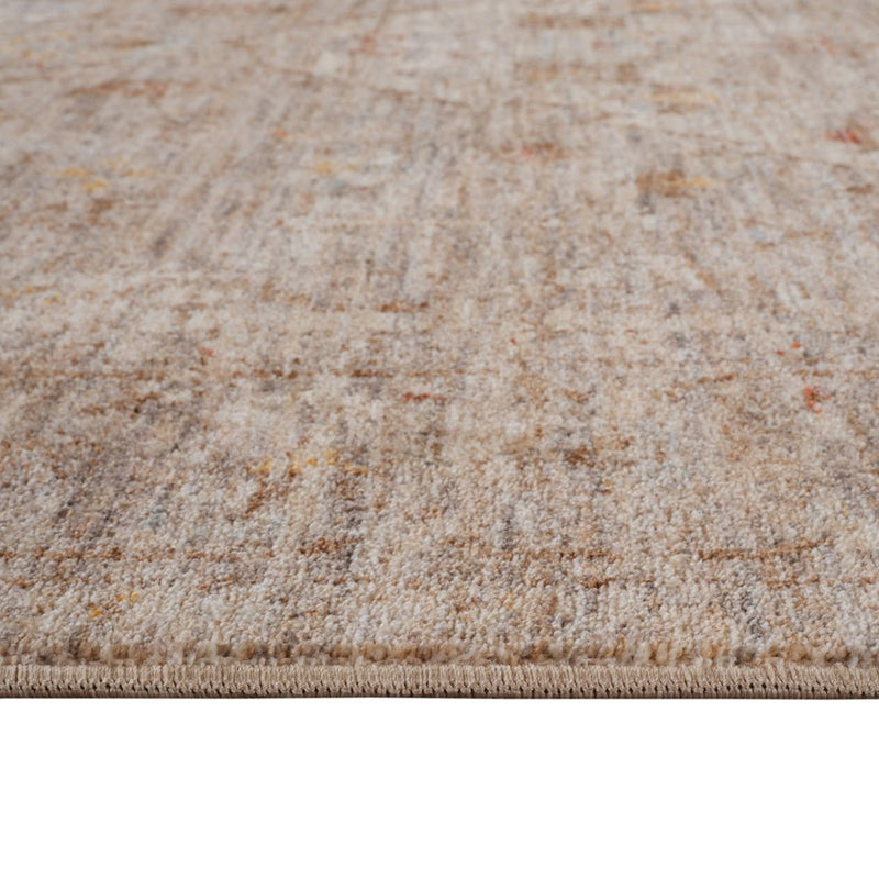 2' X 3' Beige And Brown Floral Medallion Area Rug With Fringe