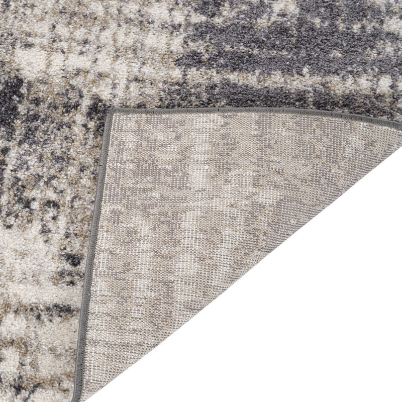 5' X 8' Gray And Ivory Abstract Area Rug