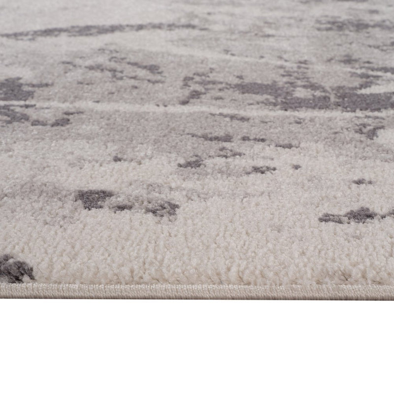 5' X 8' Ivory And Gray Abstract Area Rug