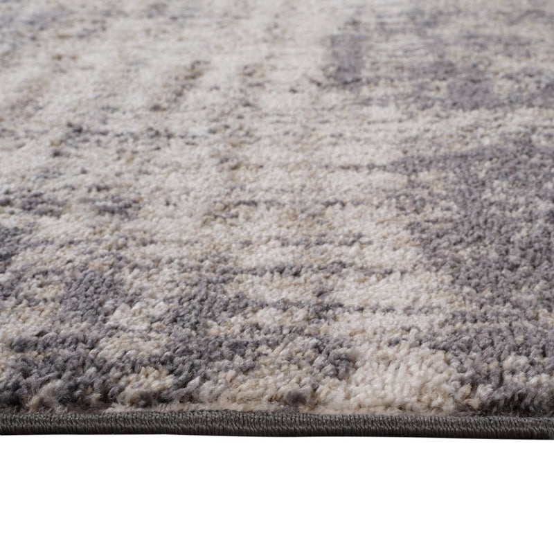 5' X 8' Gray And Ivory Abstract Area Rug