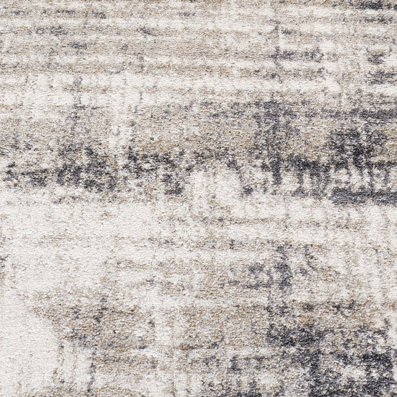 5' X 8' Gray And Ivory Abstract Area Rug