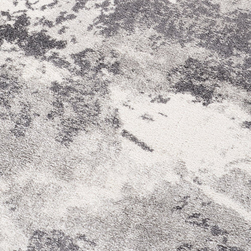 5' X 8' Ivory And Gray Abstract Area Rug