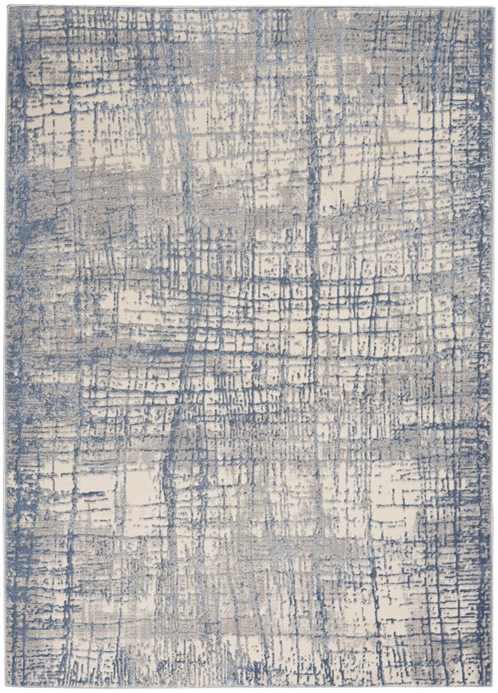 6' X 9' Ivory Abstract Area Rug