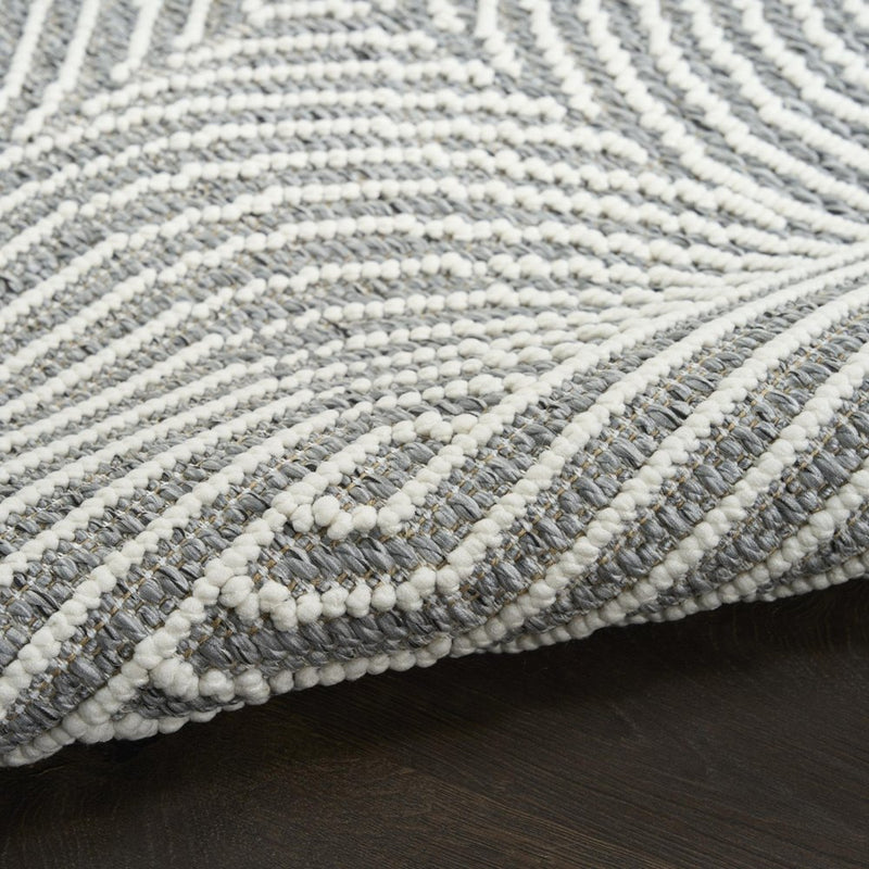 4' X 6' Gray Geometric Power Loom Area Rug