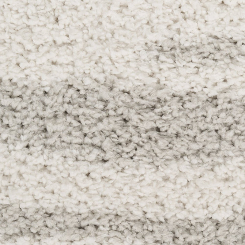 5' X 7' Gray Abstract Shag Power Loom Area Rug
