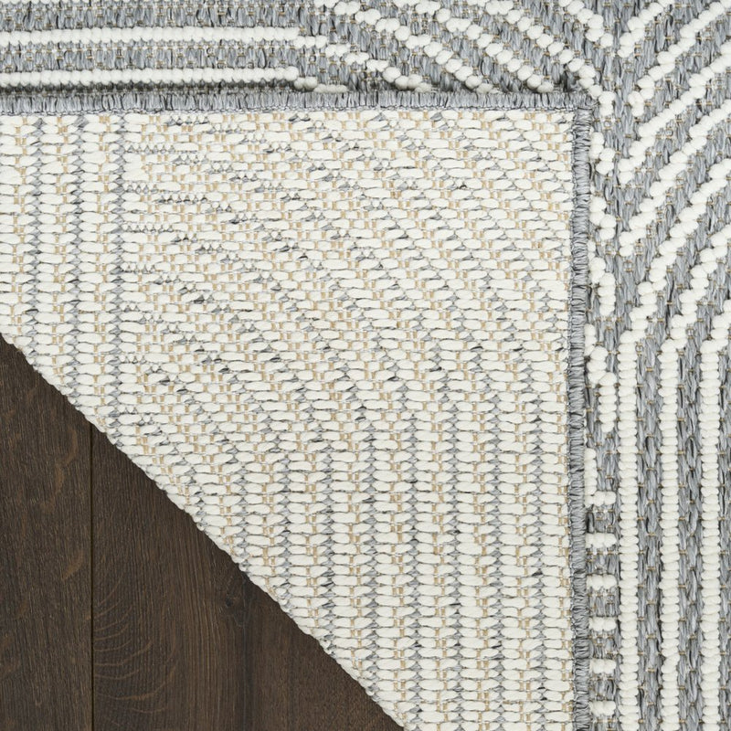 5' X 7' Gray Geometric Power Loom Area Rug