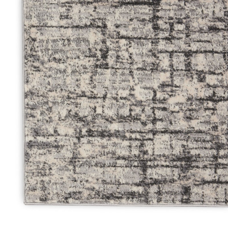 7' X 10' Gray Abstract Power Loom Area Rug
