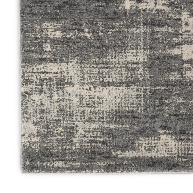 7' X 10' Gray Abstract Power Loom Area Rug