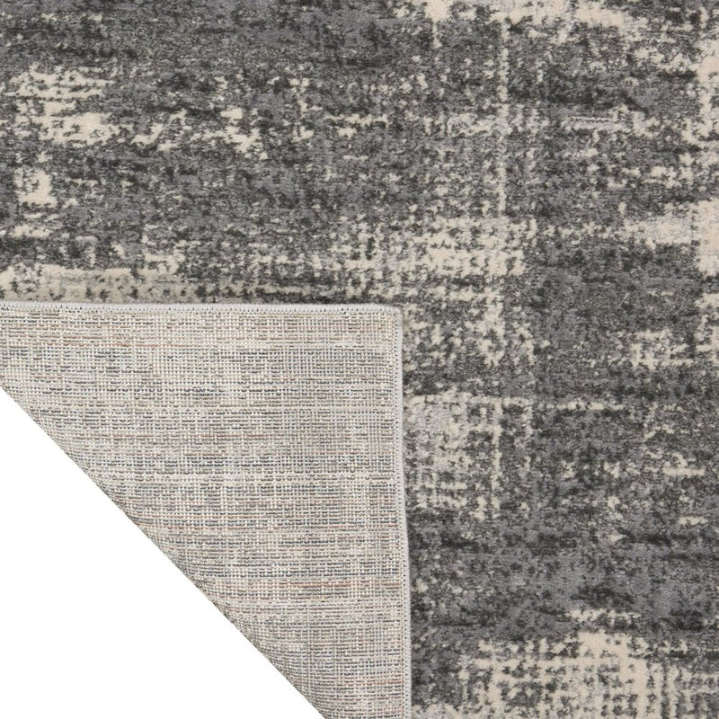 7' X 10' Gray Abstract Power Loom Area Rug