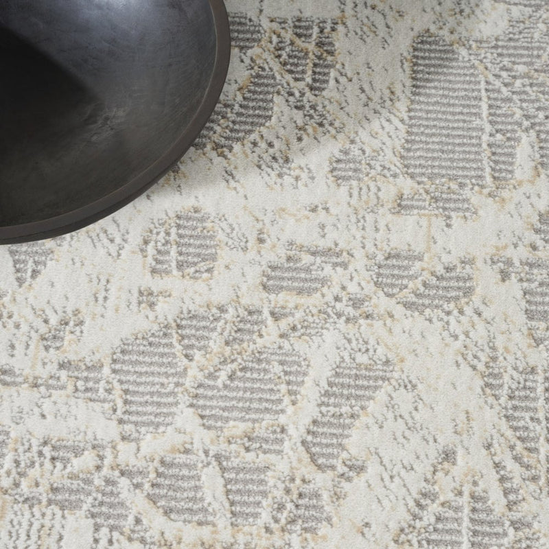 8' X 10' Gray Abstract Power Loom Area Rug