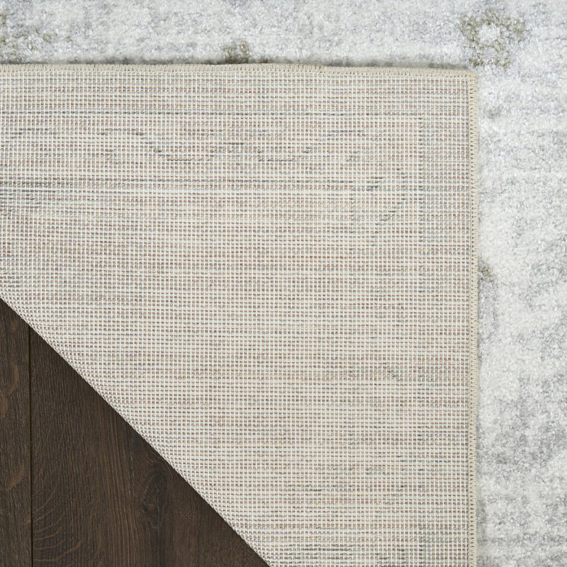7' X 9' Ivory Floral Distressed Area Rug