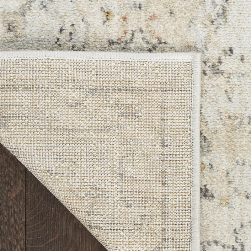 7' X 10' Gray Floral Distressed Area Rug