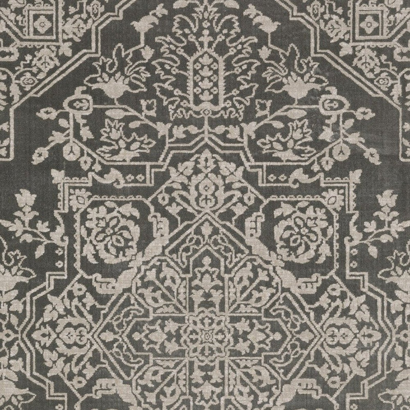10' X 13' Gray And Light Gray Oriental Area Rug