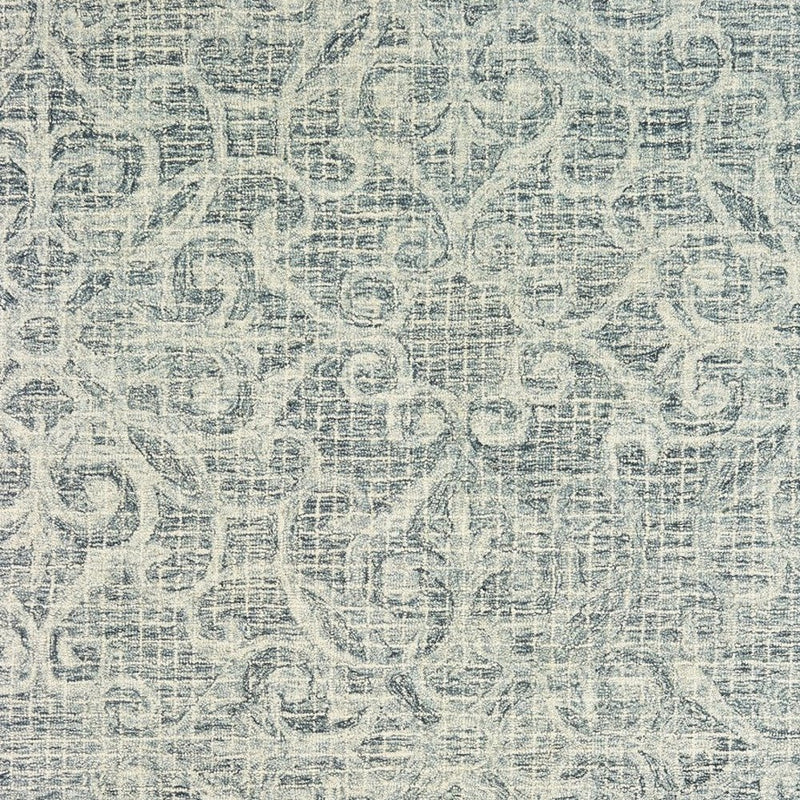 8' X 10' Gray And Ivory Wool Geometric Hand Tufted Area Rug