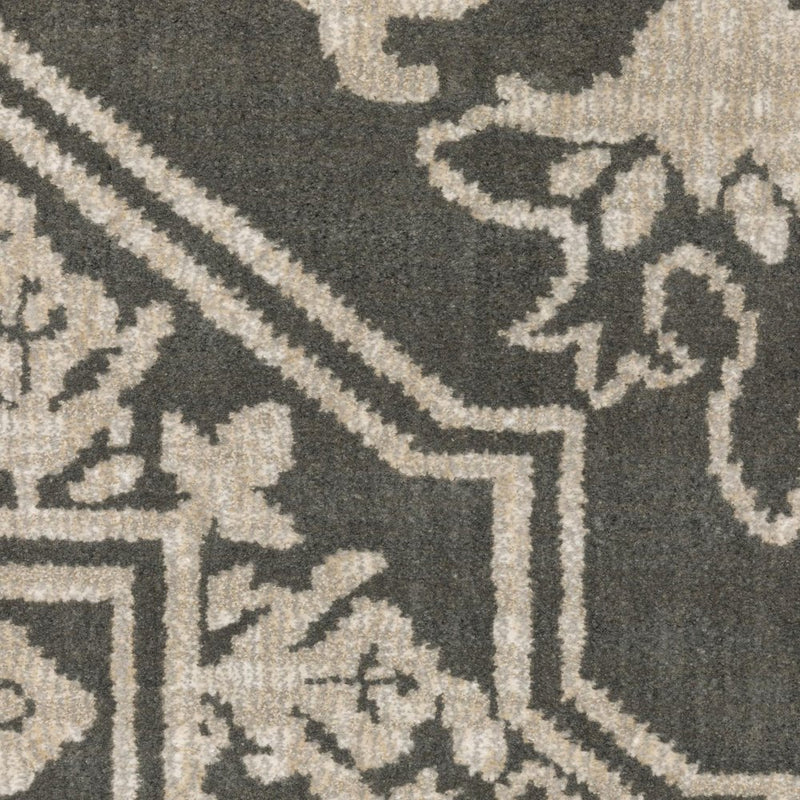 10' X 13' Gray And Light Gray Oriental Area Rug