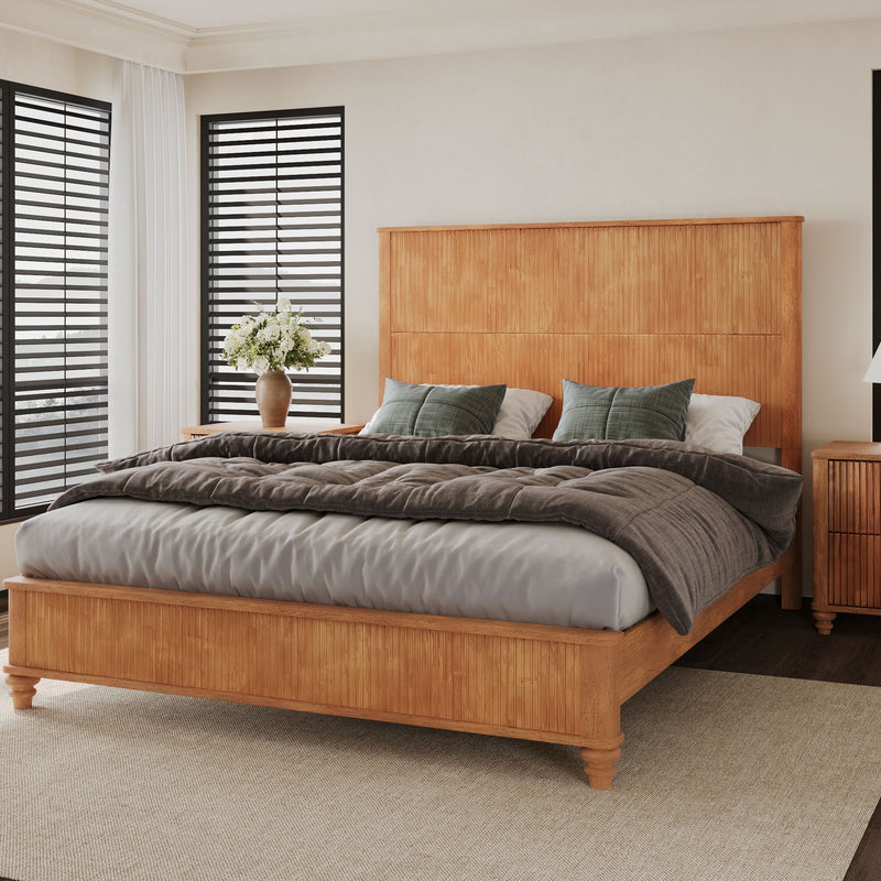 Platform Bed Frame & Tall Headboard