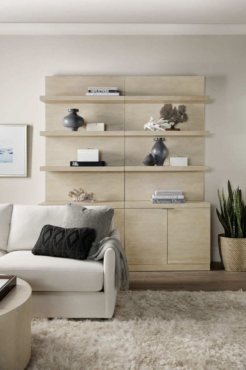 Cascade - Bookcase Base And Hutch - Light Brown