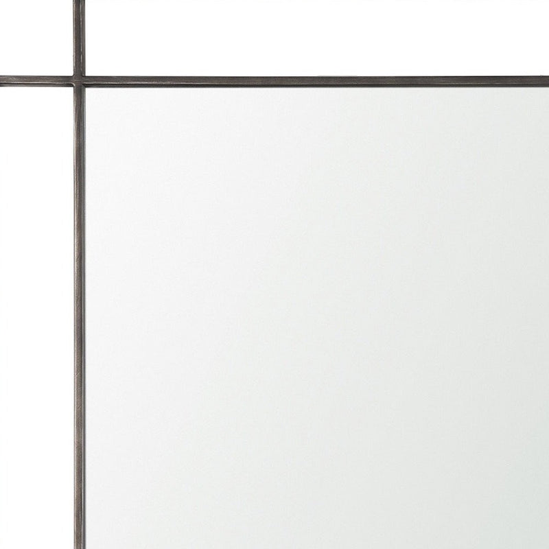 43" Gray Metal Double Frame Accent Mirror