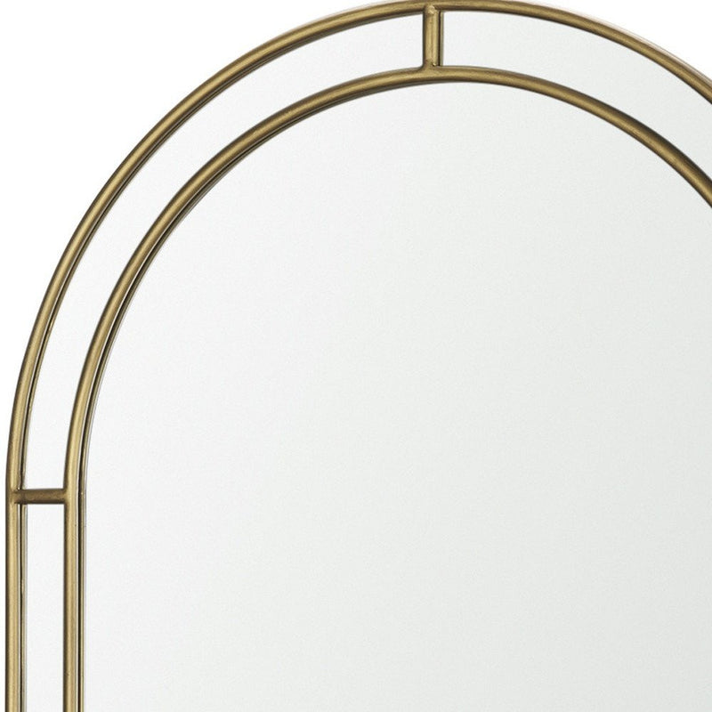 48" Gold Metal Double Arch Framed Accent Mirror