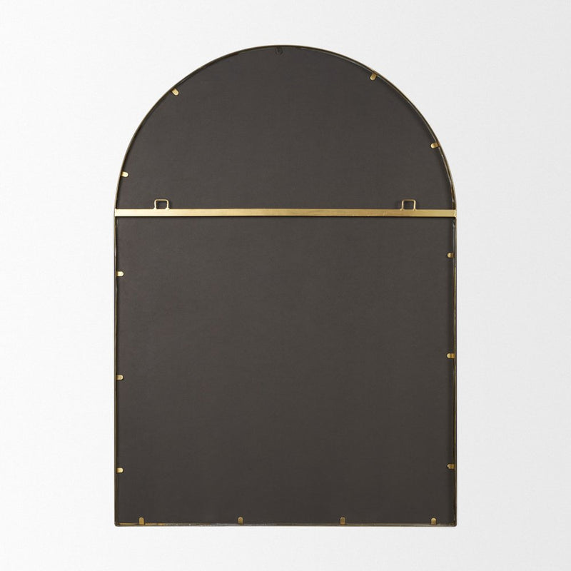 48" Gold Metal Double Arch Framed Accent Mirror