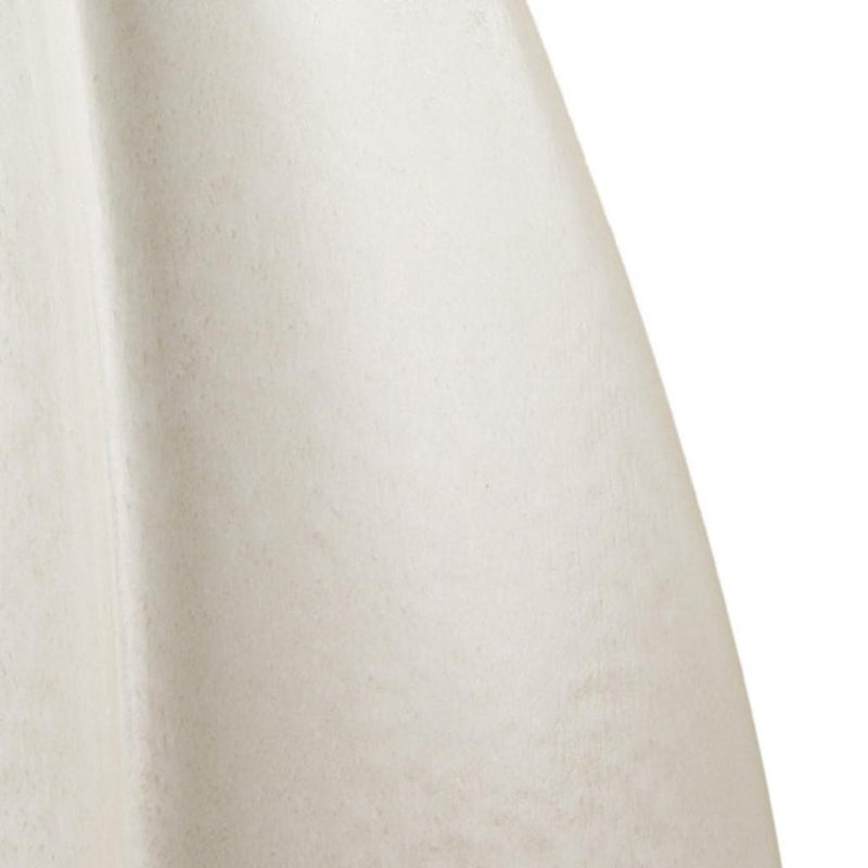 16" Off White And Tan Color Block Ceramic Table Vase