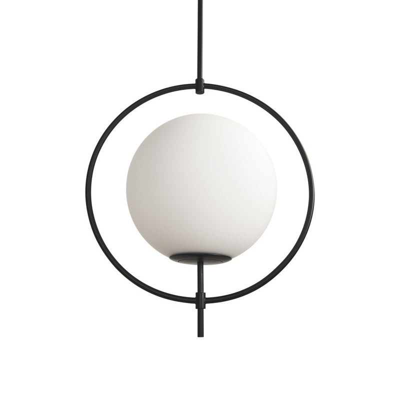 Black And White Single Metal Dimmable Ceiling Light With White Shades