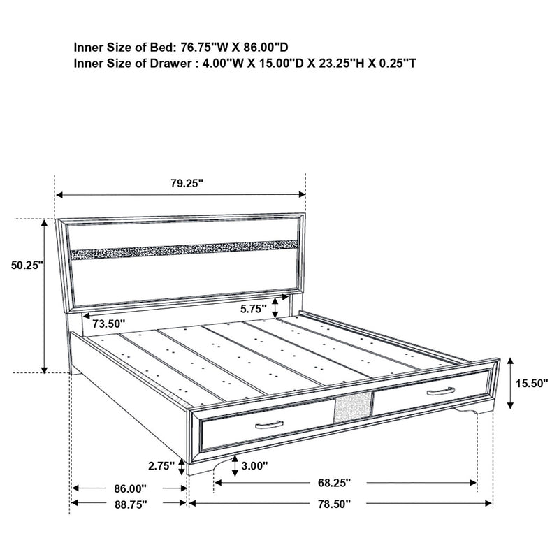 Corbin - Glittering Bedroom Set