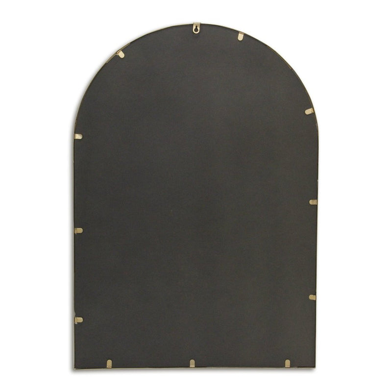 34" Gold Metal Beaded Arch Accent Mirror