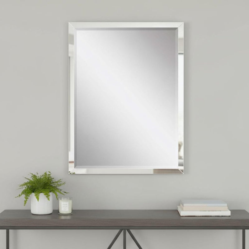 50" White Solid Wood Framed Accent Mirror