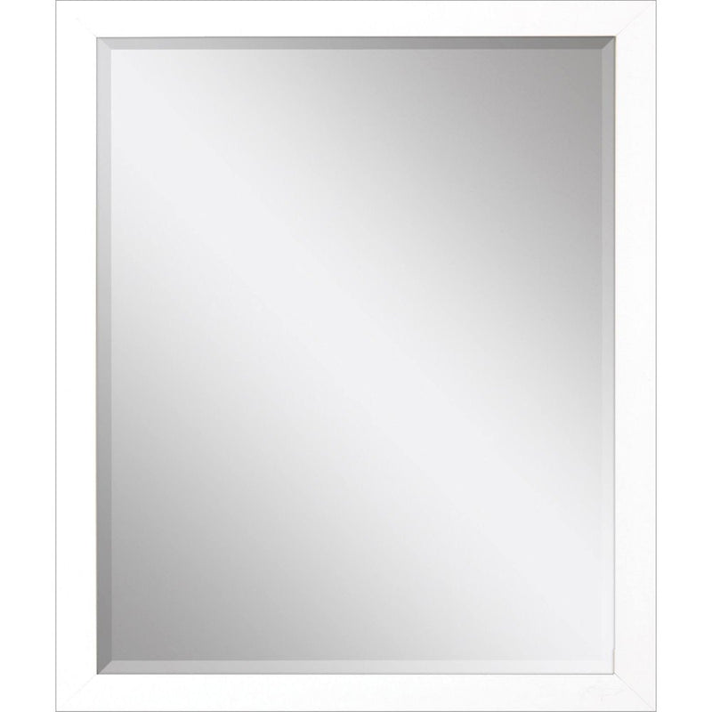 33" White Framed Accent Mirror