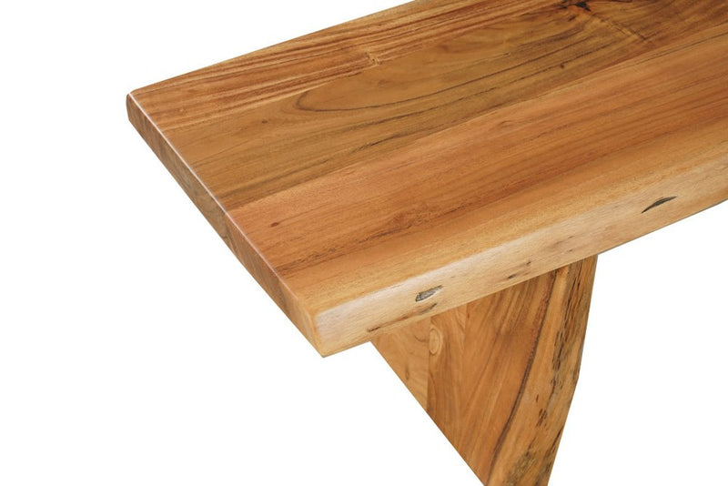 105" Natural Wood And Solid Wood Live Edge Dining Bench