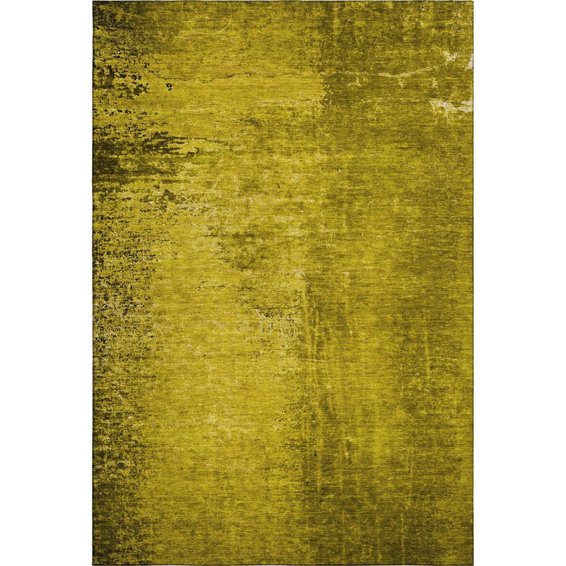 9' X 12' Gold And Gray Abstract Washable Area Rug With UV Protection