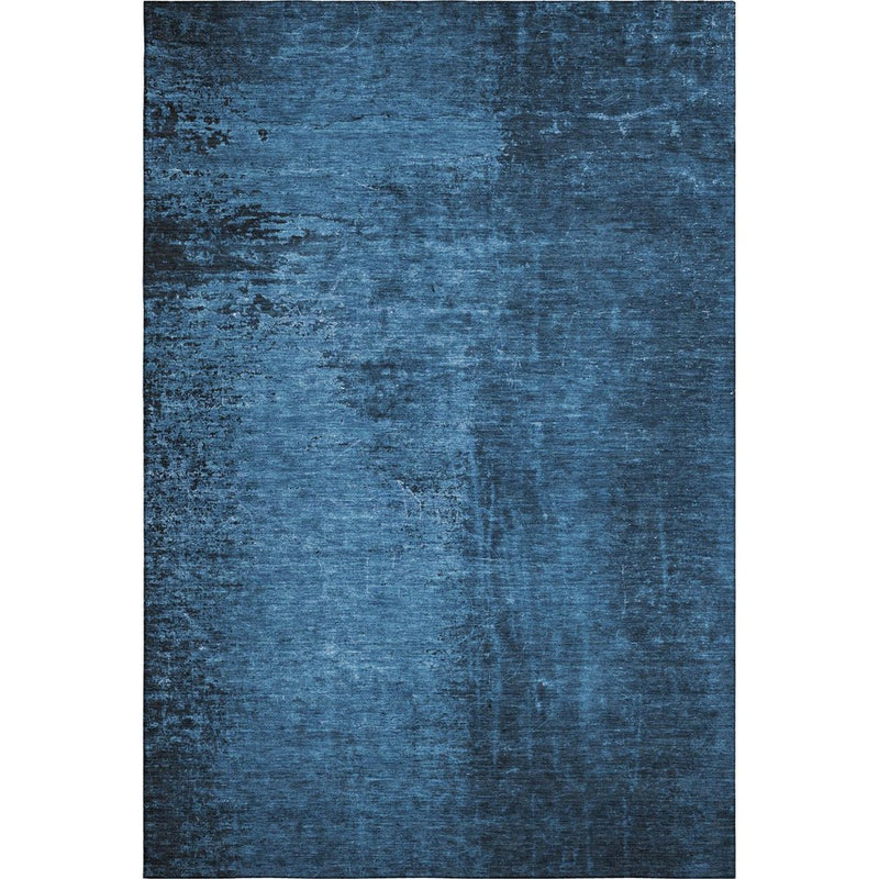 10' X 14' Navy Blue And Gray Abstract Washable Area Rug With UV Protection