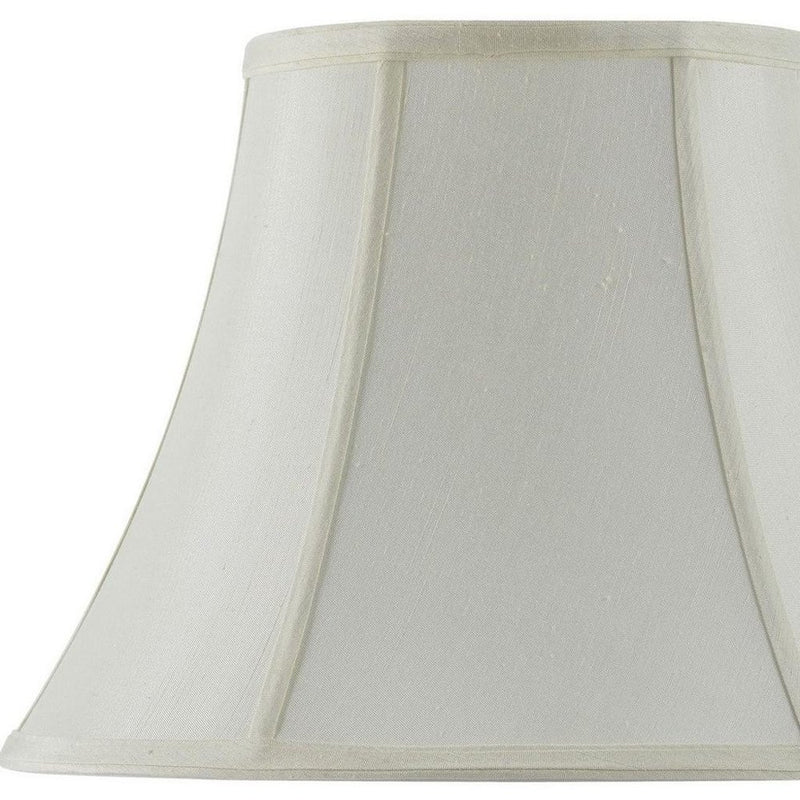 Eggshell Linen Piped Bell Lamp Shade