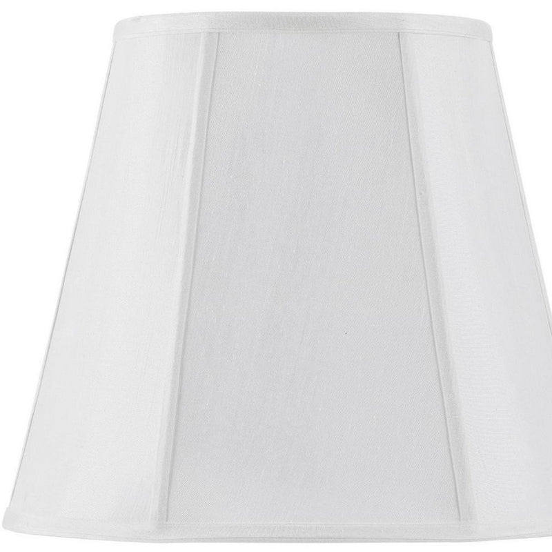 White Linen Piped Empire Lamp Shade