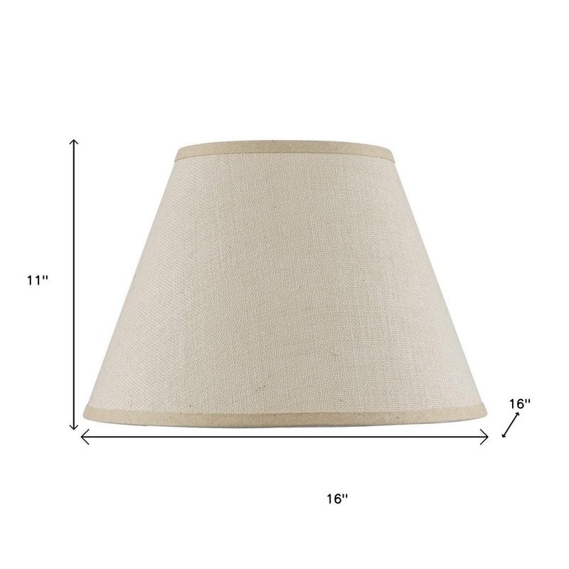 Light Brown Burlap Plain Drum Lamp Shade