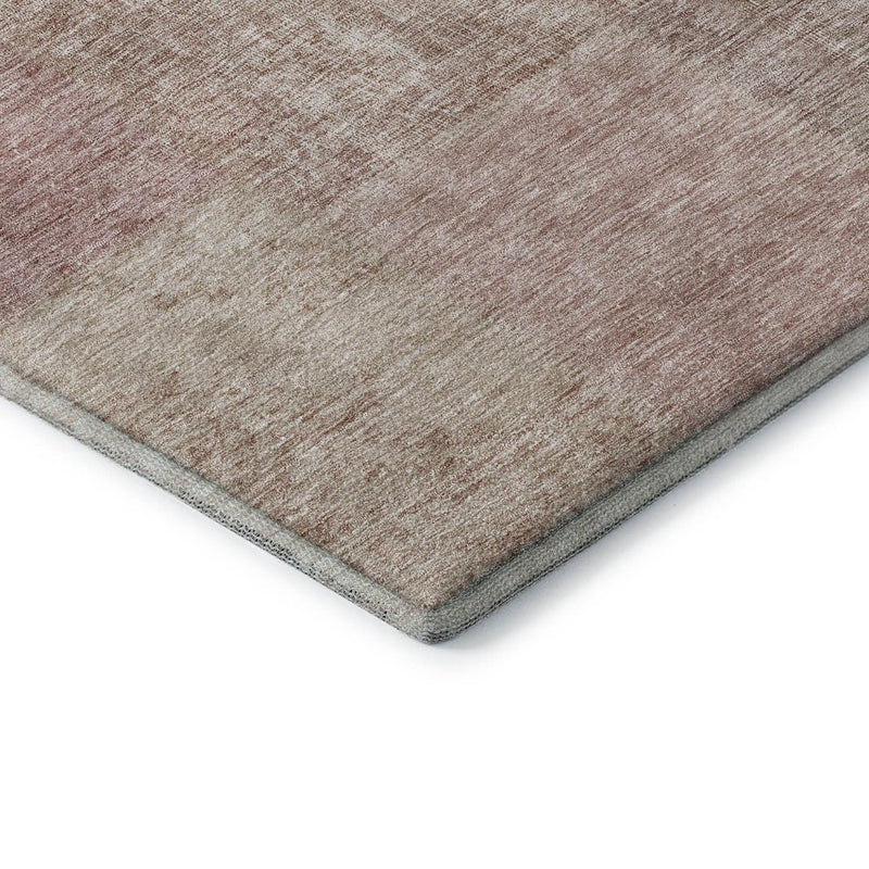 5' X 8' Blush And Beige Patchwork Washable Area Rug With UV Protection