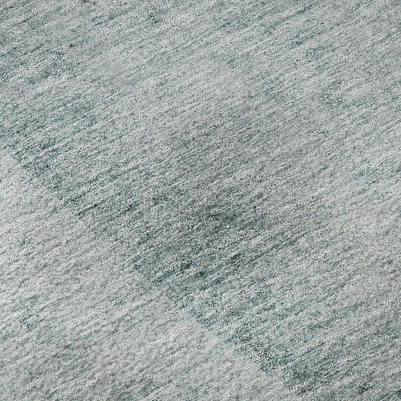 5' X 8' Teal Gray And Ivory Abstract Washable Area Rug With UV Protection