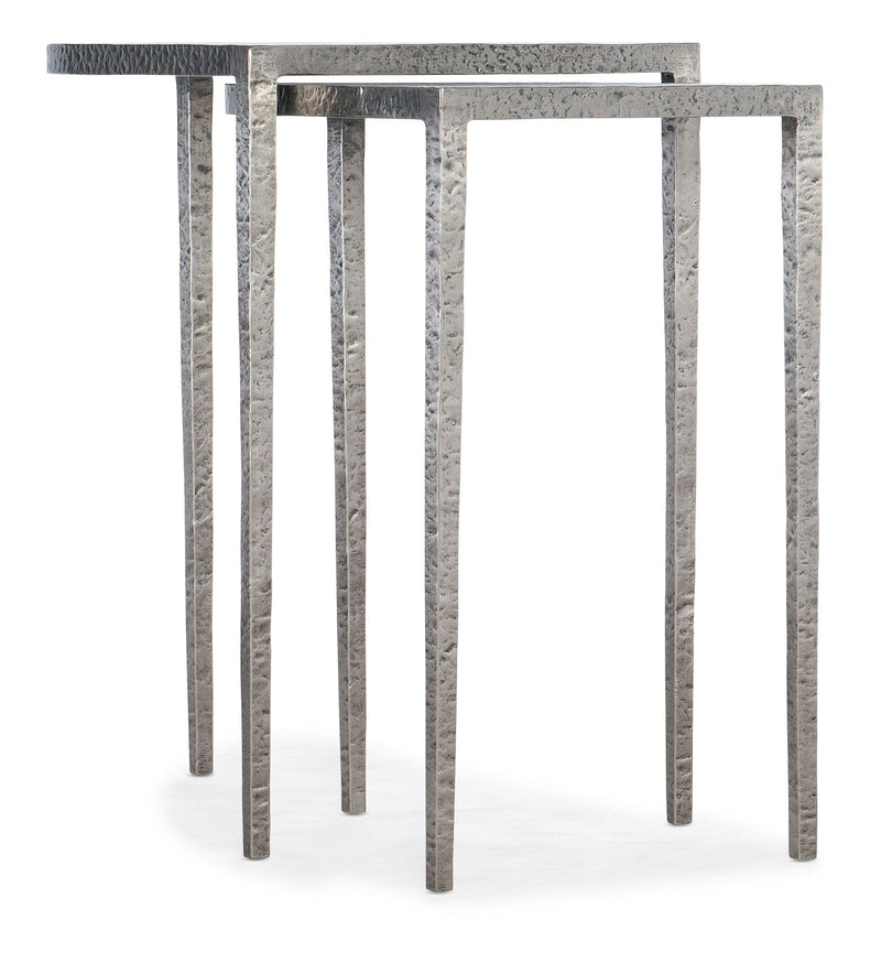 Chapman - Metal Nesting Tables - Pearl Silver