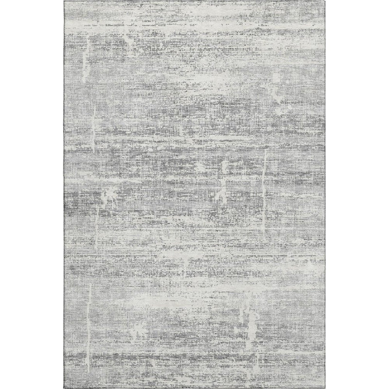 10' X 14' Silver And Gray Abstract Washable Area Rug With UV Protection