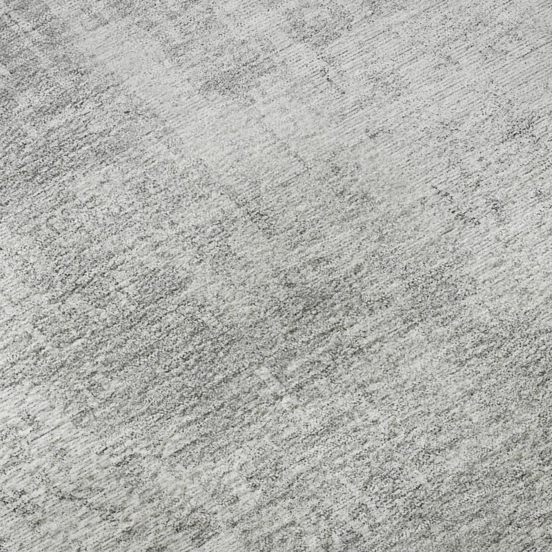 9' X 12' Silver And Gray Abstract Washable Area Rug With UV Protection